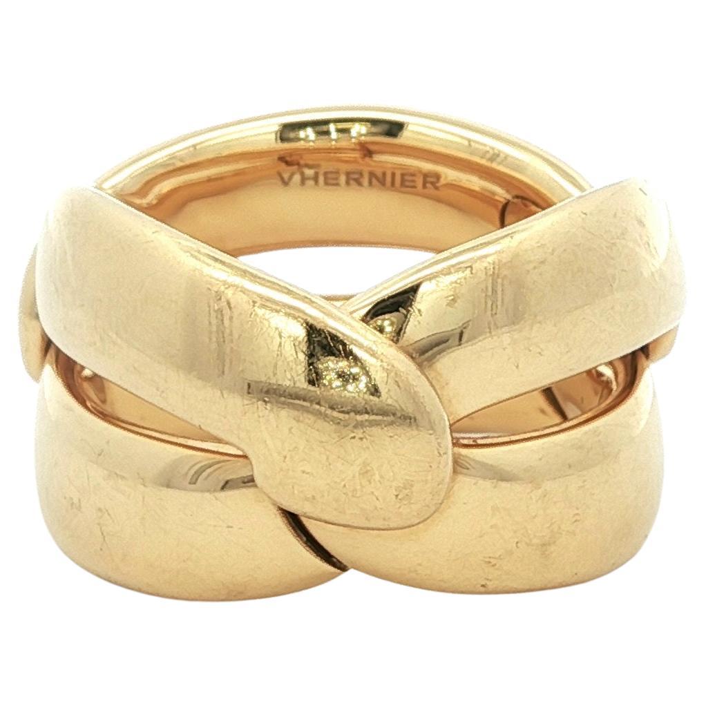 Anello Vhernier Olimpia in oro giallo 18k in vendita