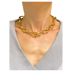 Vhernier Ottovolante Gold Necklace Long Oval Link