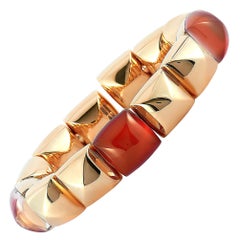 Vhernier Pan di Zucchero 18 Karat Rose Gold and Carnelian Bracelet