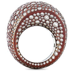 Vhernier Pirouette 18 Karat White Gold 10.97 Carat Diamond Ring