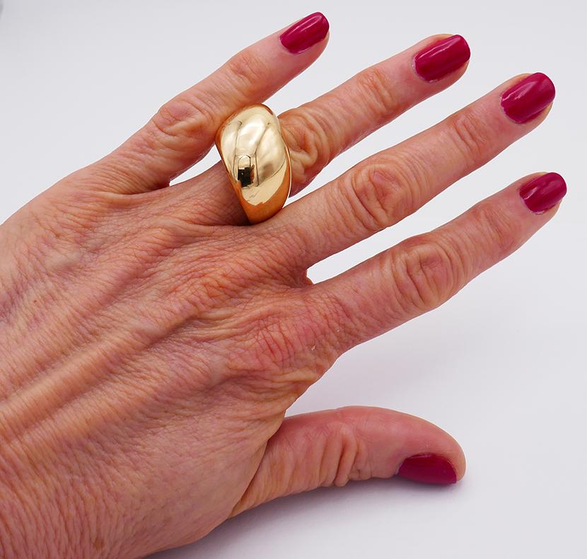 Women's Vhernier Pirouette Ring 18k Gold Estate Jewelry