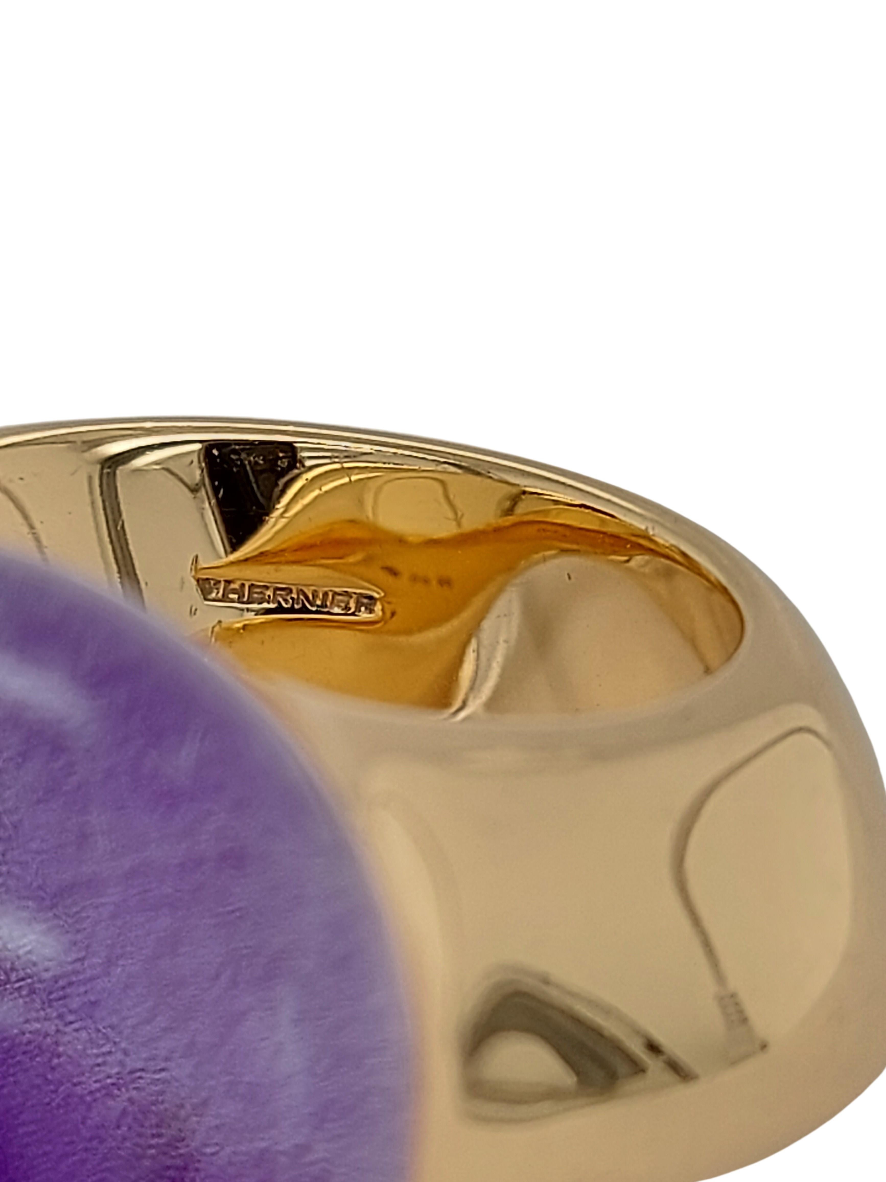 Vhernier, Re Sole Ring mit lila Sugilit und Bergkristallstein 4