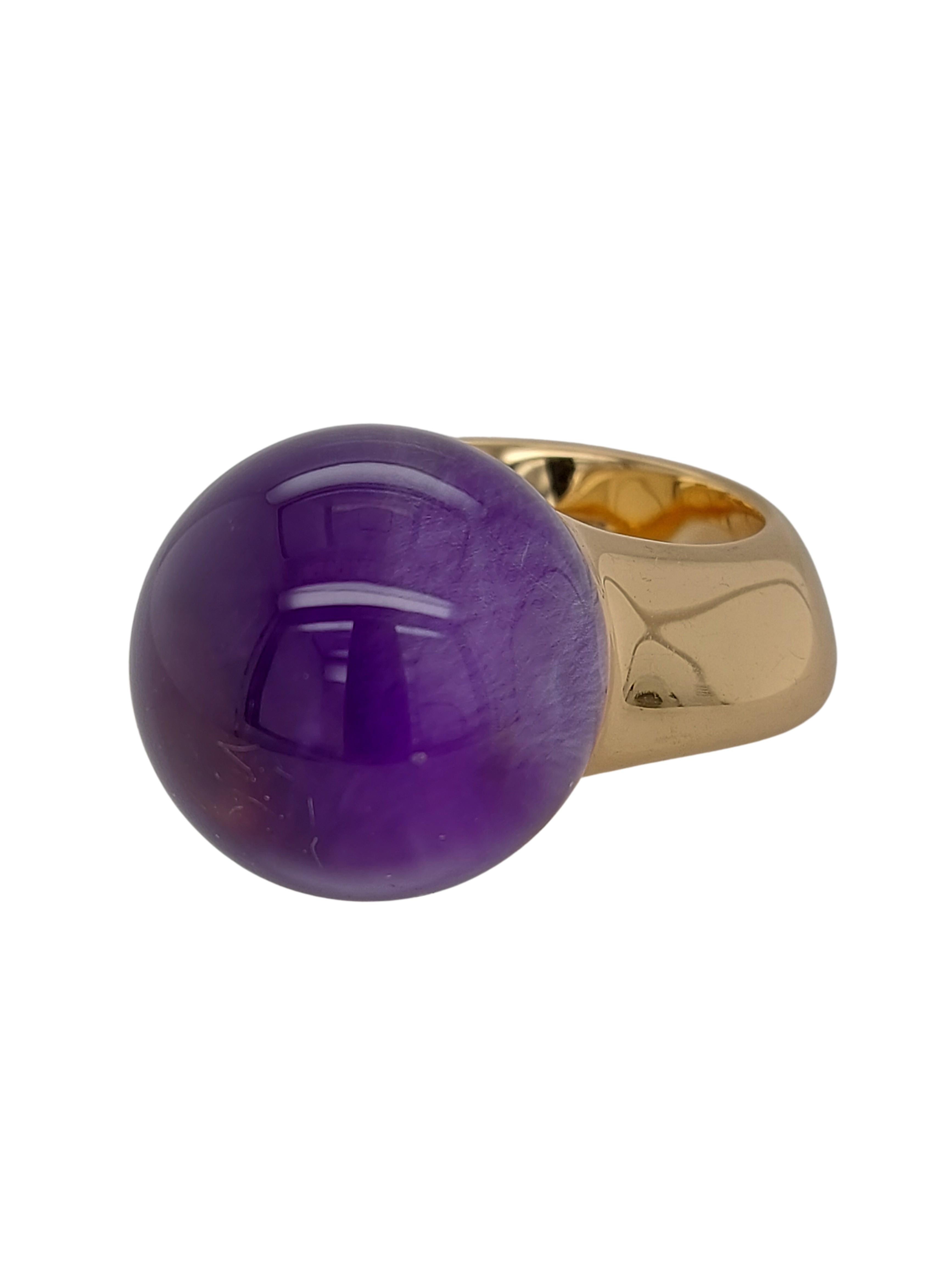 Vhernier, Re Sole Ring mit lila Sugilit und Bergkristallstein (Kunsthandwerker*in)