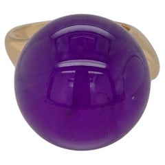 Vhernier, Re Sole Ring with Purple Sugilite and Rock Crystal Stone