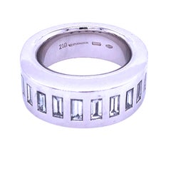 Vhernier Rewind Collection White Diamond Baguette Eternity Engagement Ring