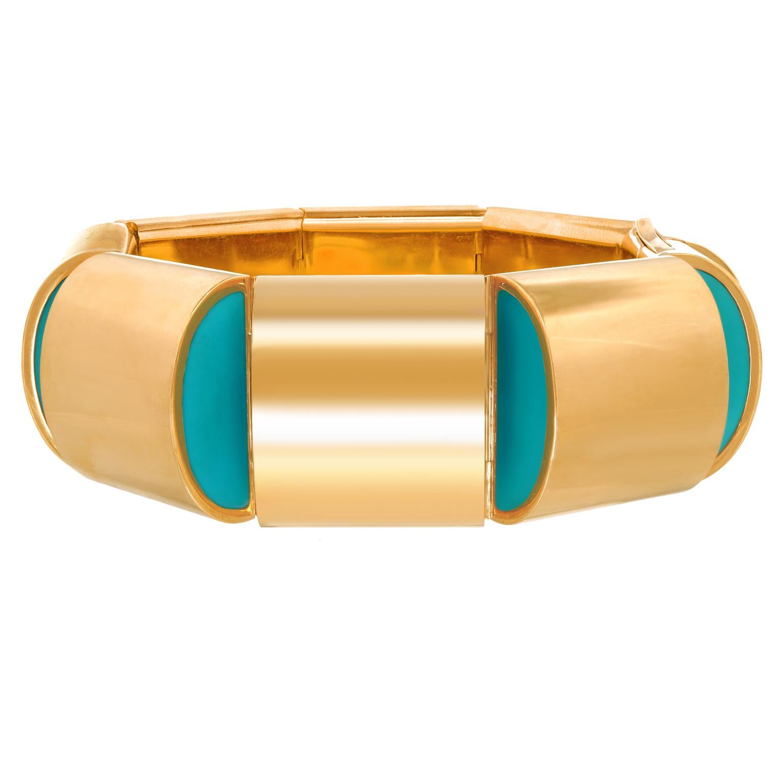 Bracelet « Sorpresa » de Vhernier en turquoise et or en vente 1