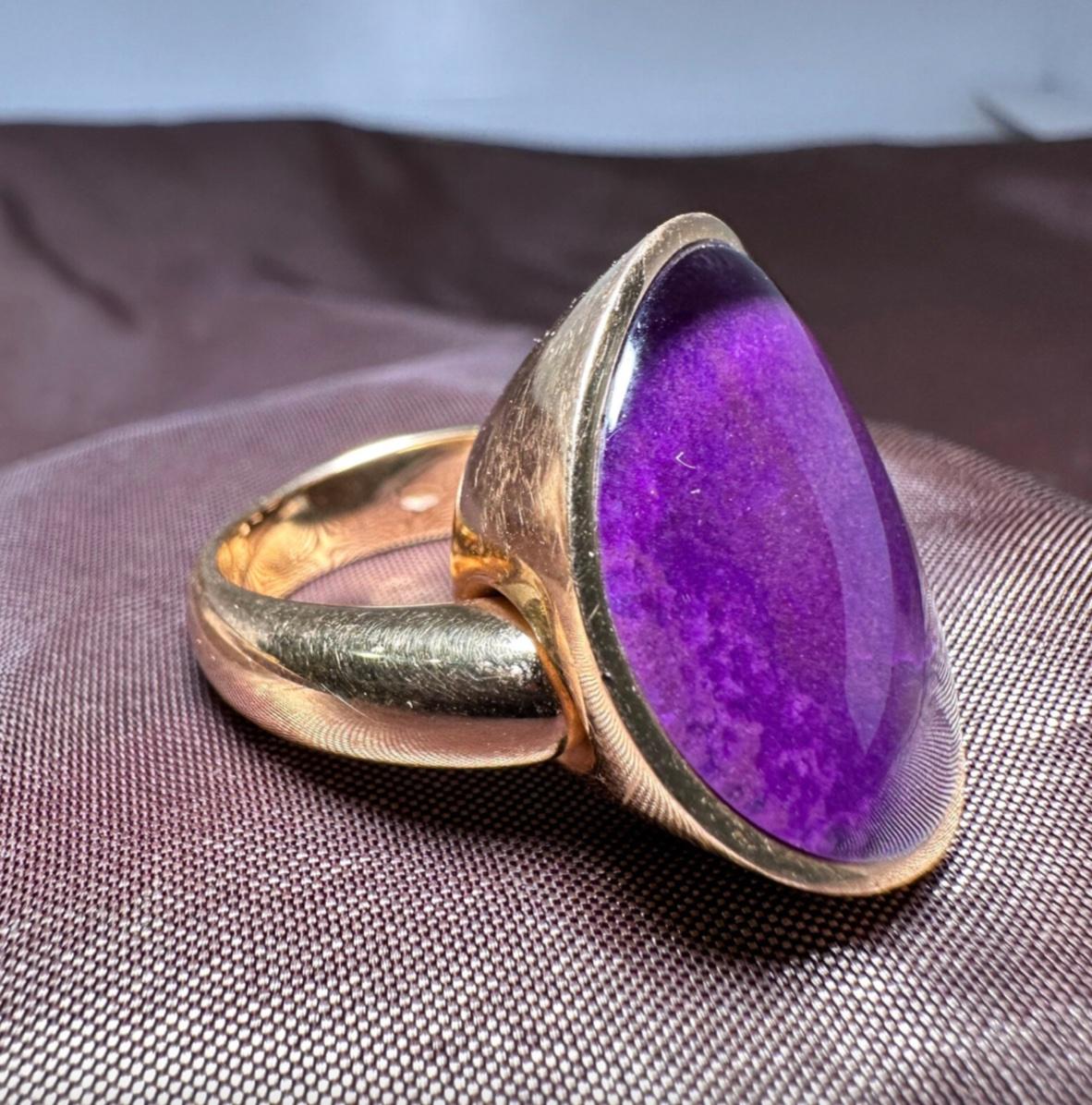 Vhernier Sugilite Bergkristall-Ring aus der Kollektion Giotto für Damen oder Herren im Angebot