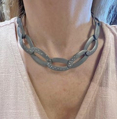 Vhernier Titanium Diamond Link Necklace