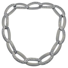 Vhernier Titanium Diamond Link Necklace 