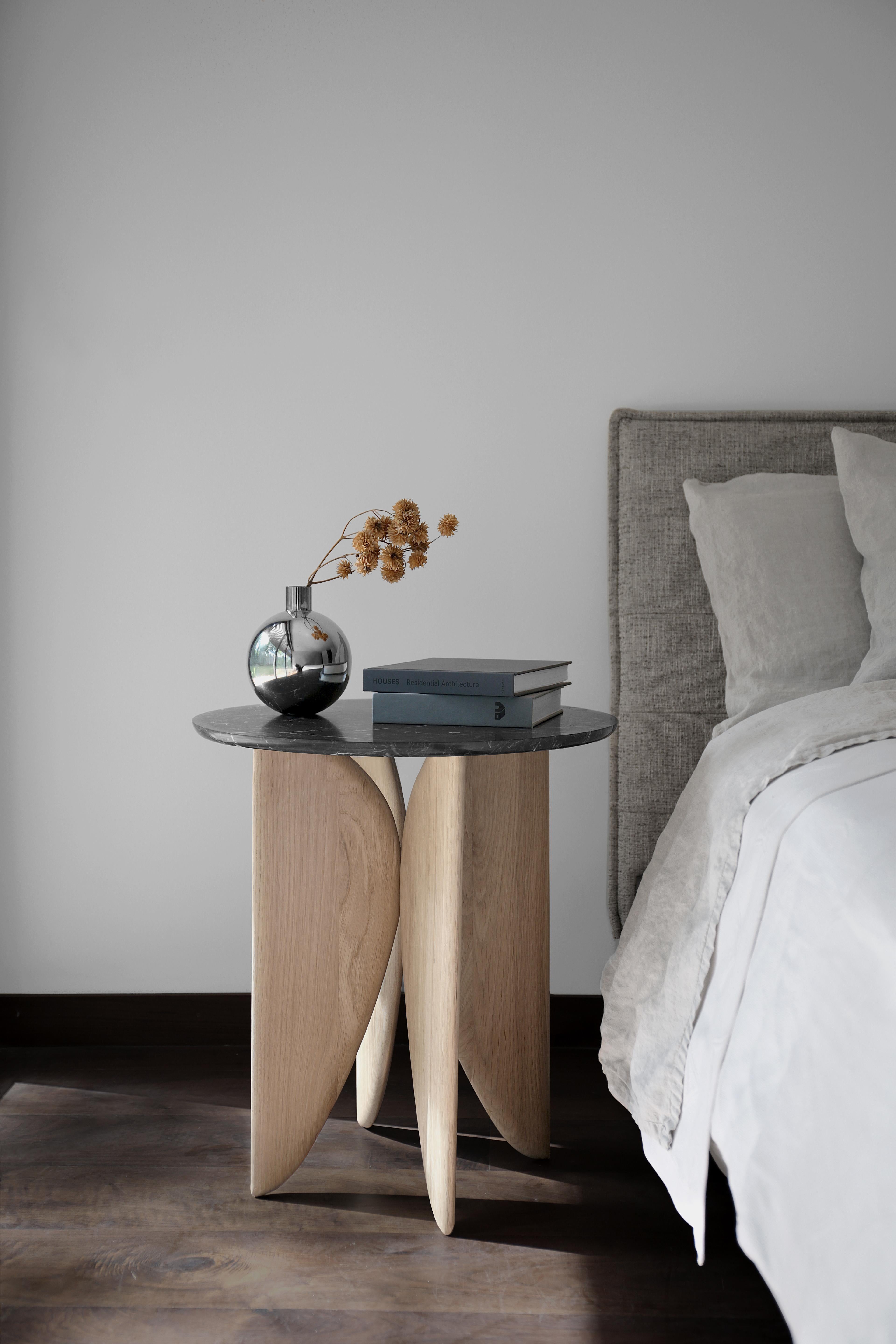 black marble bedside table