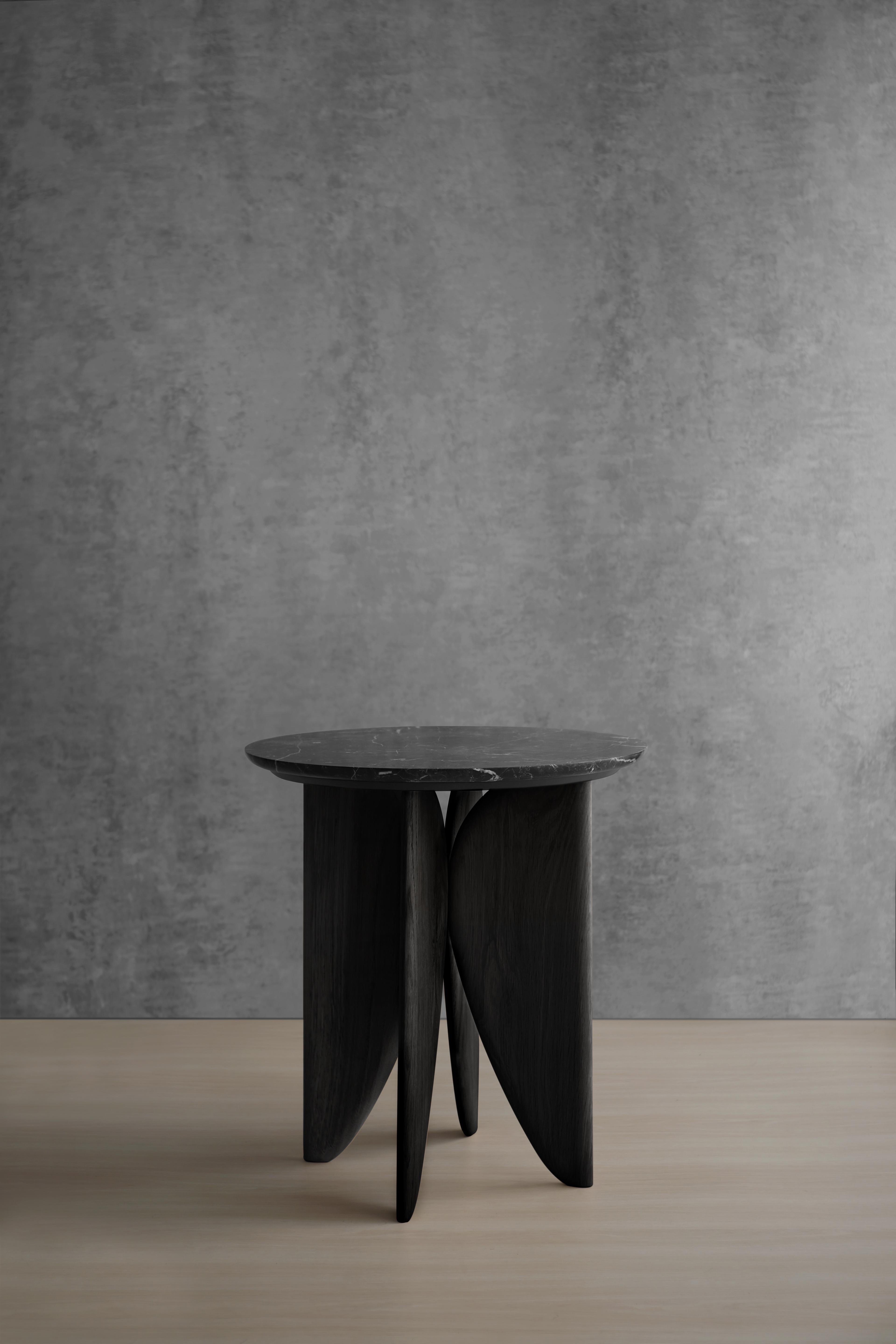 Noviembre VI Side Table, Night Stand in Burned Oak Wood and Marble Top

The Noviembre collection is inspired by the creative values of Constantin Brancusi, a Romanian sculptor considered one of the most influential artists of the twentieth century,