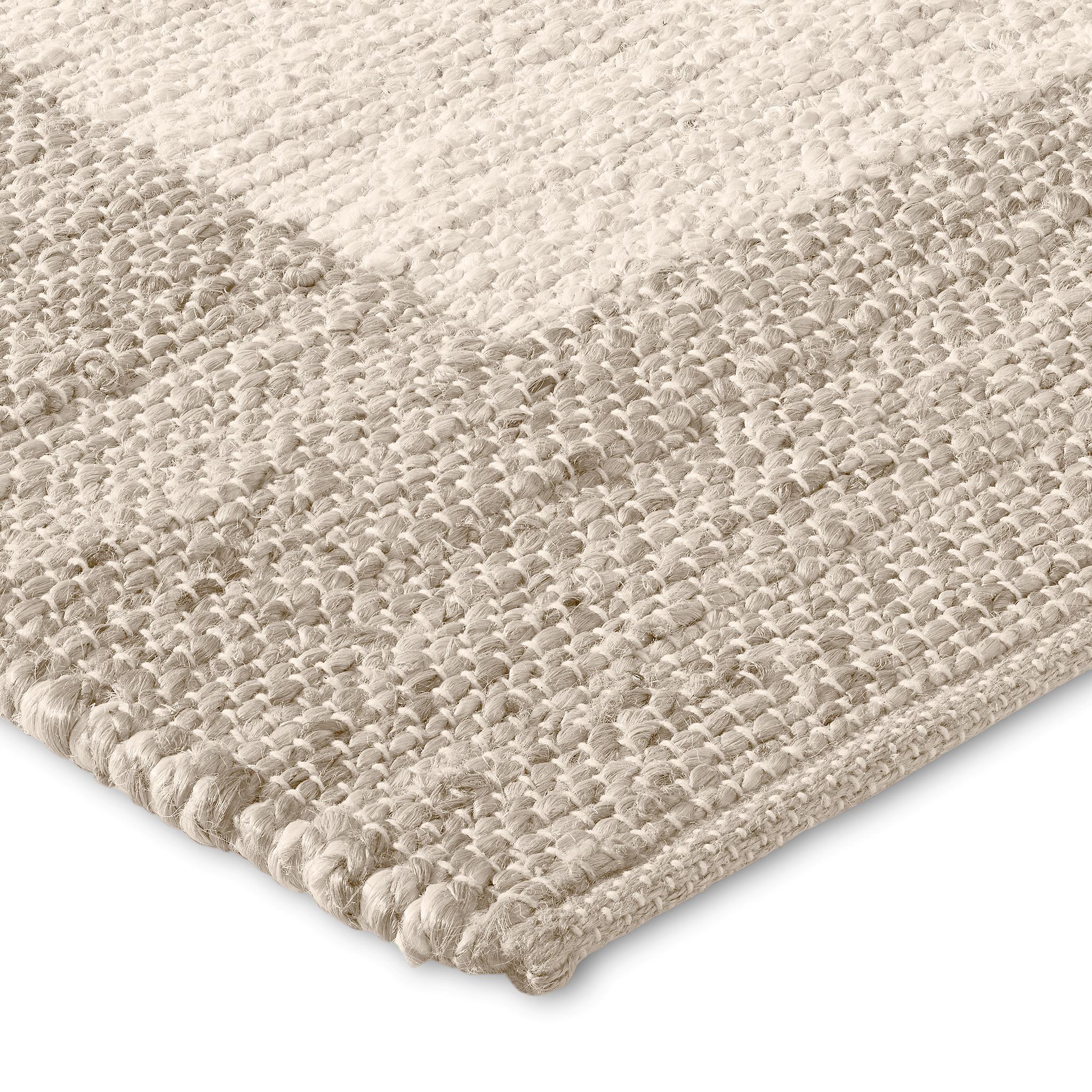 Via 8x10ft Asche 100 Handspun Jute ikonischen Grenze Design Luxus handgewebten Teppich im Angebot 1