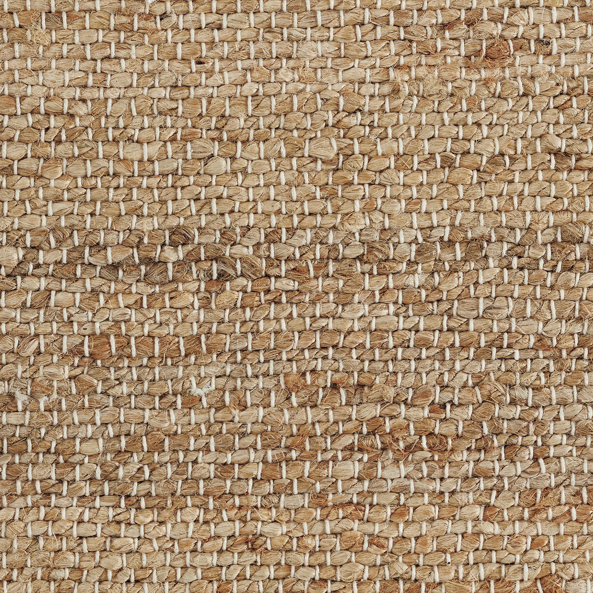 Via 9x12ft natural 100 Handspun yute diseño icónico borde alfombra de lujo tejida a mano en venta 1