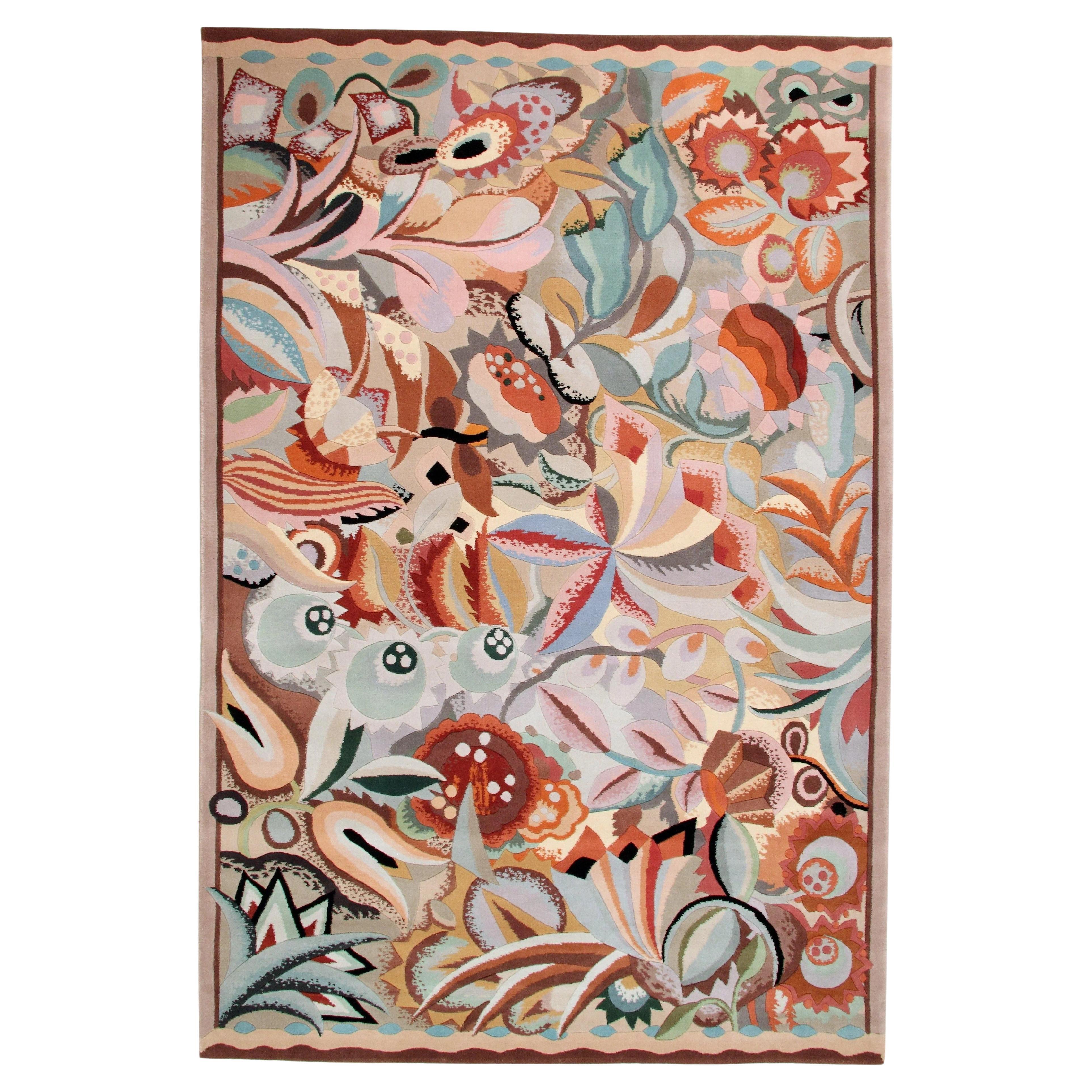VIA COMO 'Hawaii Art Deco' Rug One of a Kind Carpet 6x9 ft Fine Wool RARE