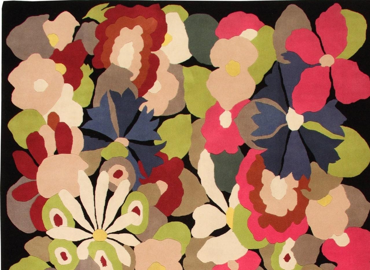 Chinese Via Como - 'Art Nouveau' Hand Knotted Wool Rug One of a Kind RARE 6'x9' Feet For Sale