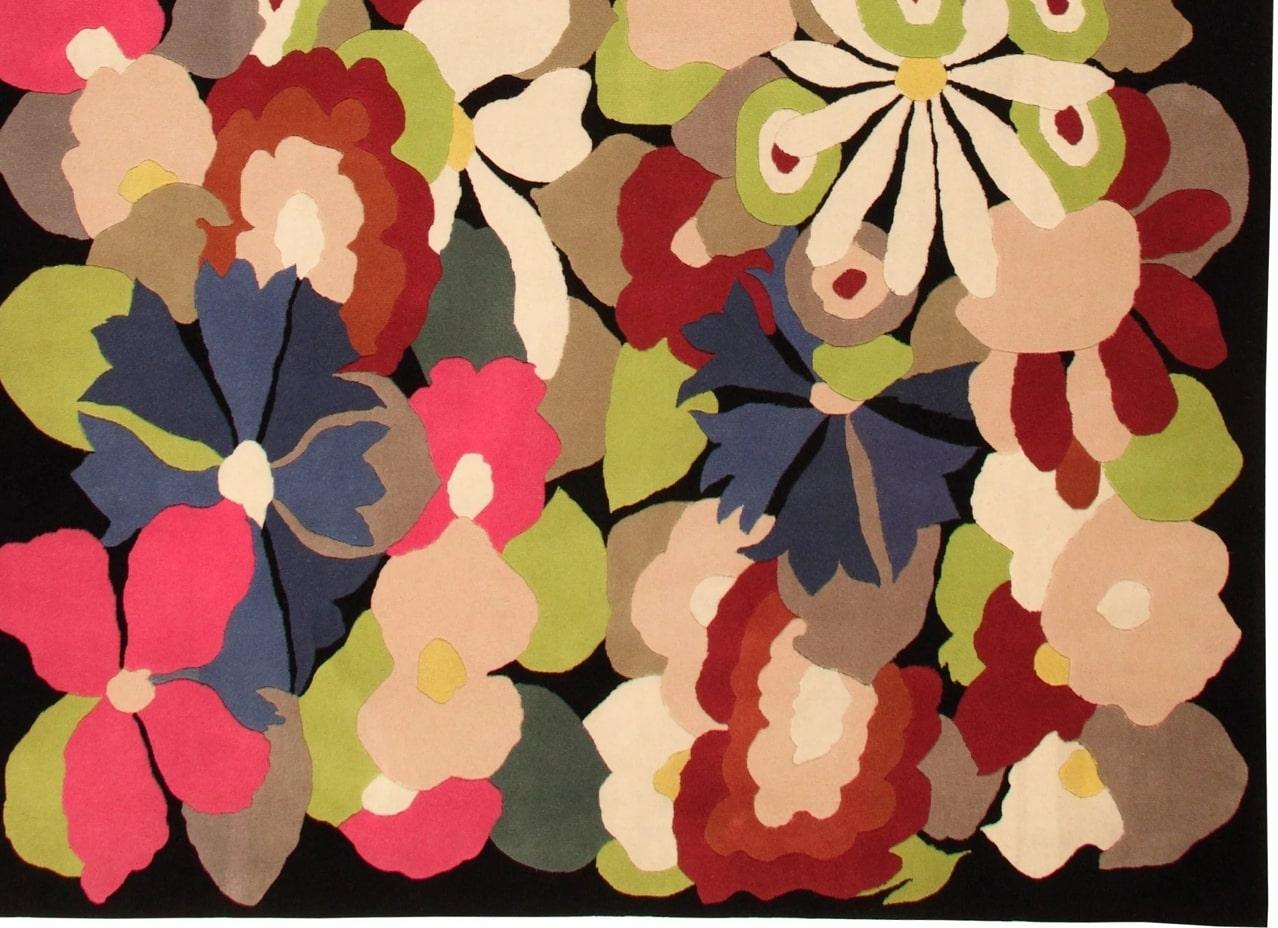 Hand-Knotted Via Como - 'Art Nouveau' Hand Knotted Wool Rug One of a Kind RARE 6'x9' Feet For Sale