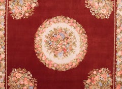 VIA COMO 'Bergeraques' Fine Hand Knotted Wool & Silk Rug 8'x8' ft One of a Kind