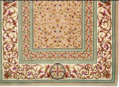 VIA COMO  'Chateau' Rug 6'7" x 9' 10" ft Hand Knotted Wool Silk Carpet Vintage