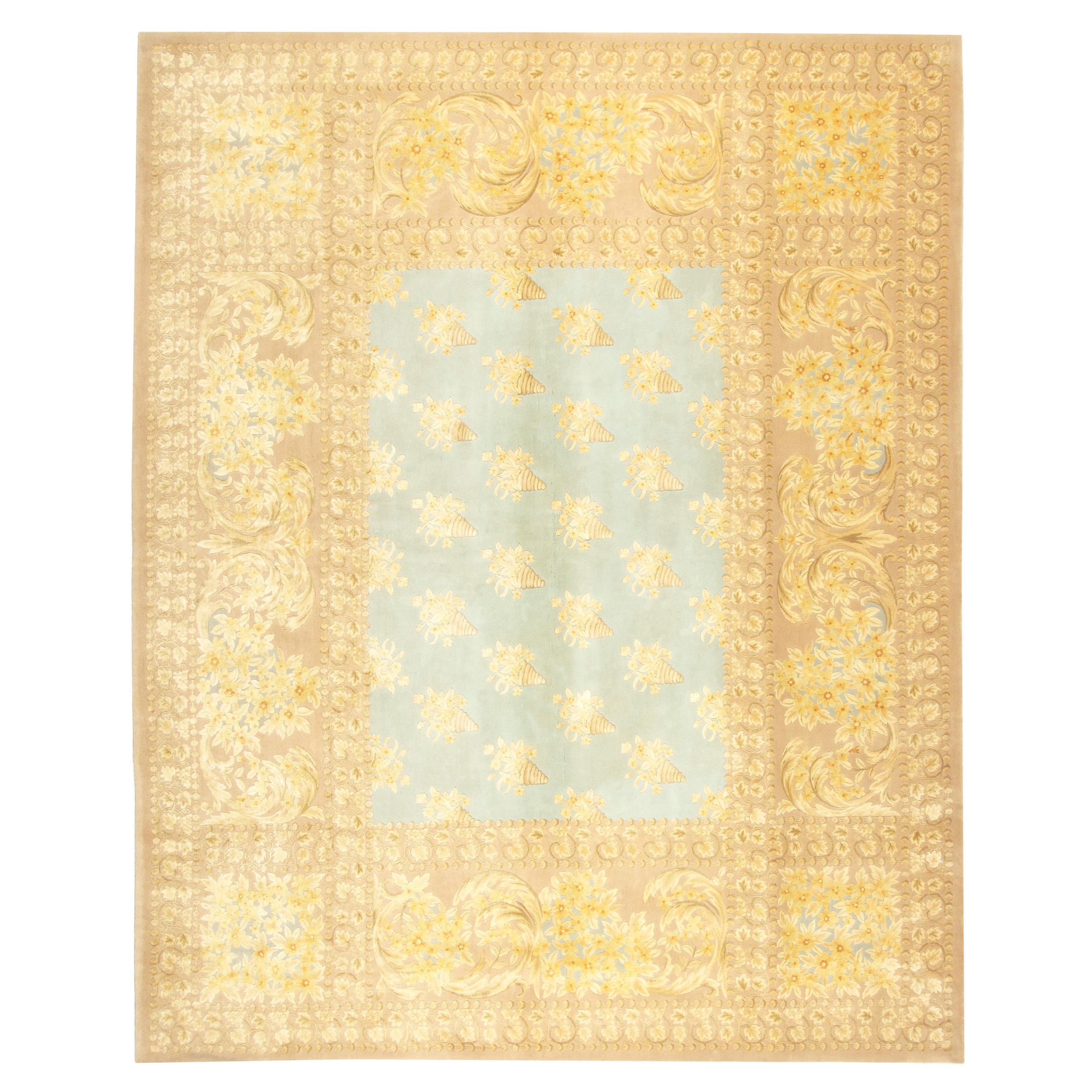 Via Como 'Cornacopia' Handgeknüpfter Teppich aus Wolle und Seide Extra fein 8 x 10 Ft SELTEN 