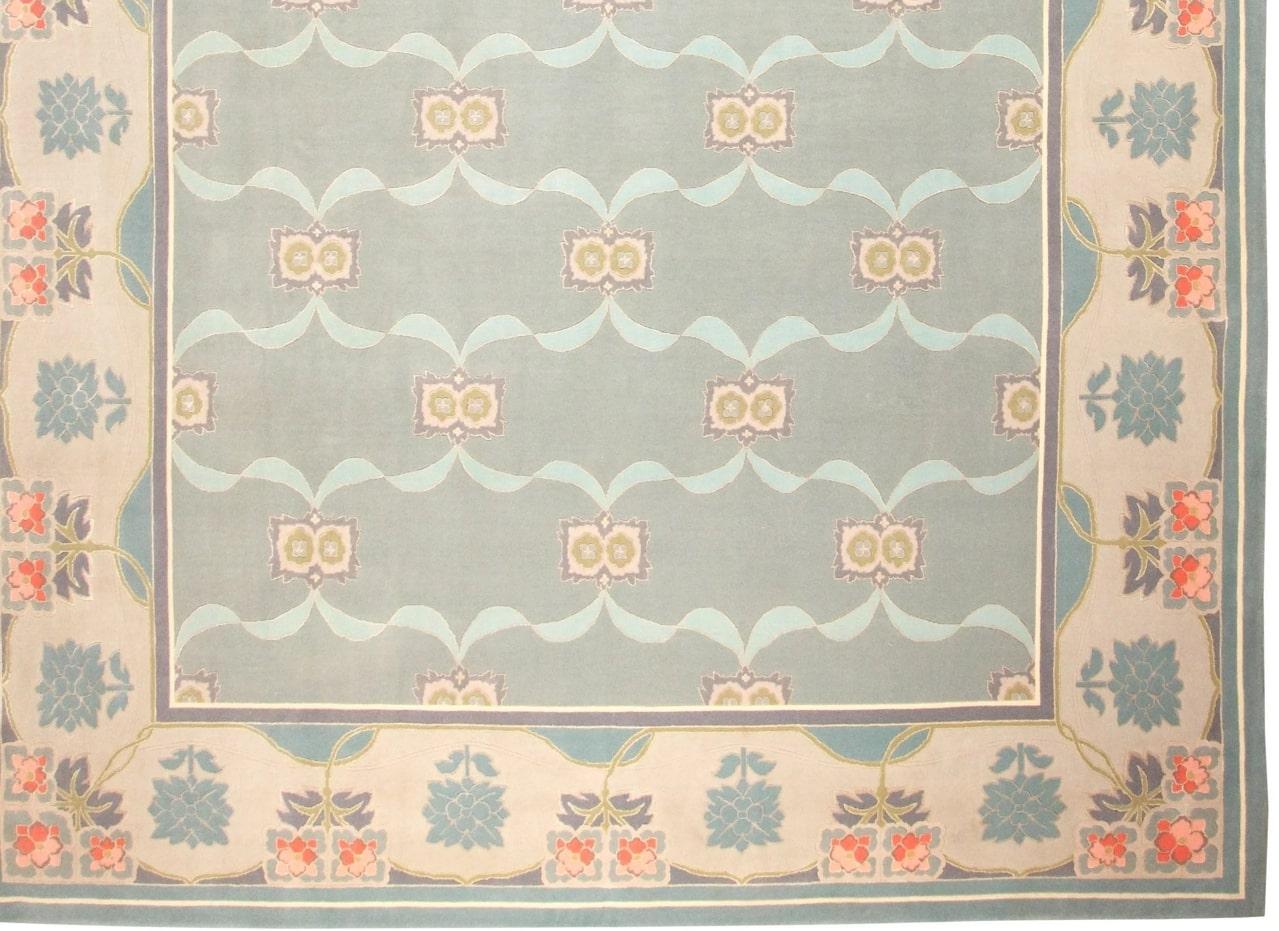 VIA COMO 'Detalier' Teppich Handgeknüpfter Teppich aus Wolle und Seide 10x14 Seltener Unikat (Chinesisch) im Angebot