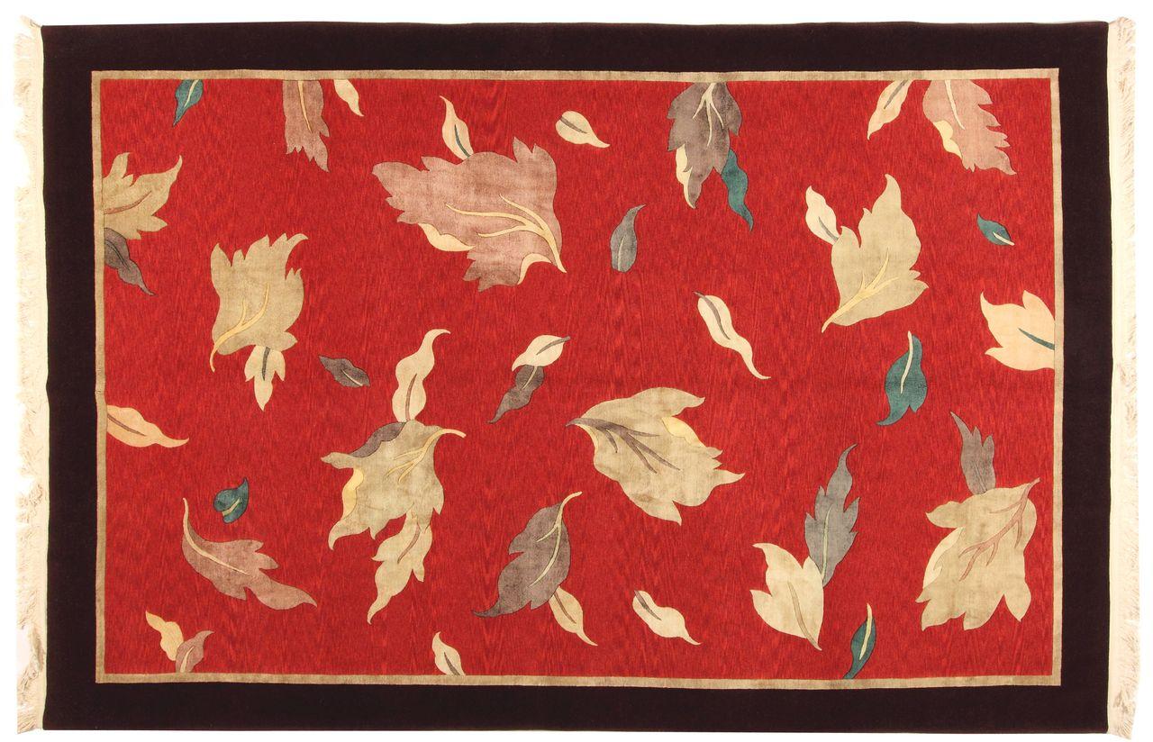 Via Como - 'Falling Leaves Red- Fine' Teppich - Größe 6' 7