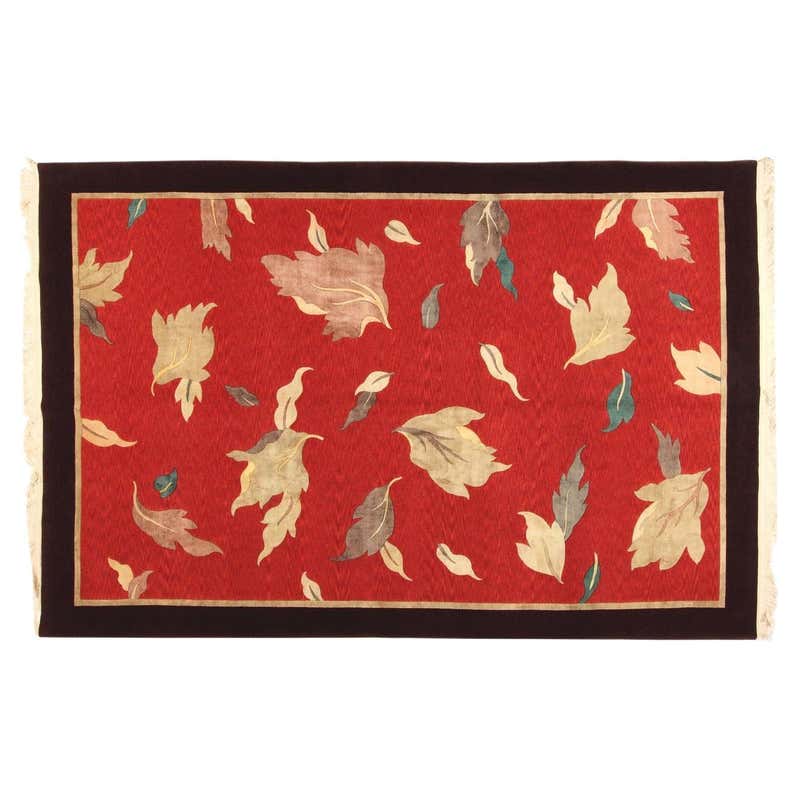 Via Como, 'Falling Leaves Red- Fine' Rug For Sale at 1stDibs