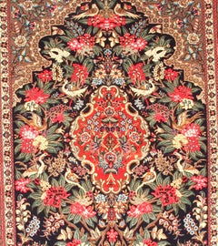 Via Como, Fine Qum Ghom Rug circa 1940 Iran Persian Carpet