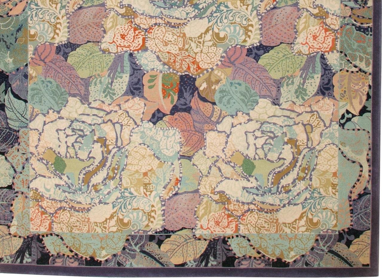 Via Como, „Floreal“ Teppich Größe 6x9, handgeknüpfter Wollteppich Ca. 2000 Einzigartig (Chinesisch) im Angebot