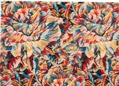 Via Como, 'Floreal' Runner Rug Carpet Wool Rare 3x10 ft Hand Knotted Vintage