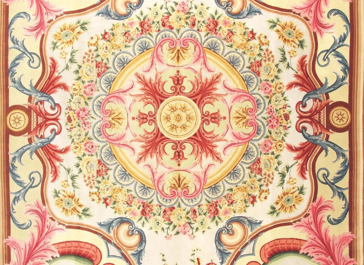 Baroque VIA COMO 'French Garden' 10x13 Wool & Silk Rug Carpet One of a Kind RARE For Sale