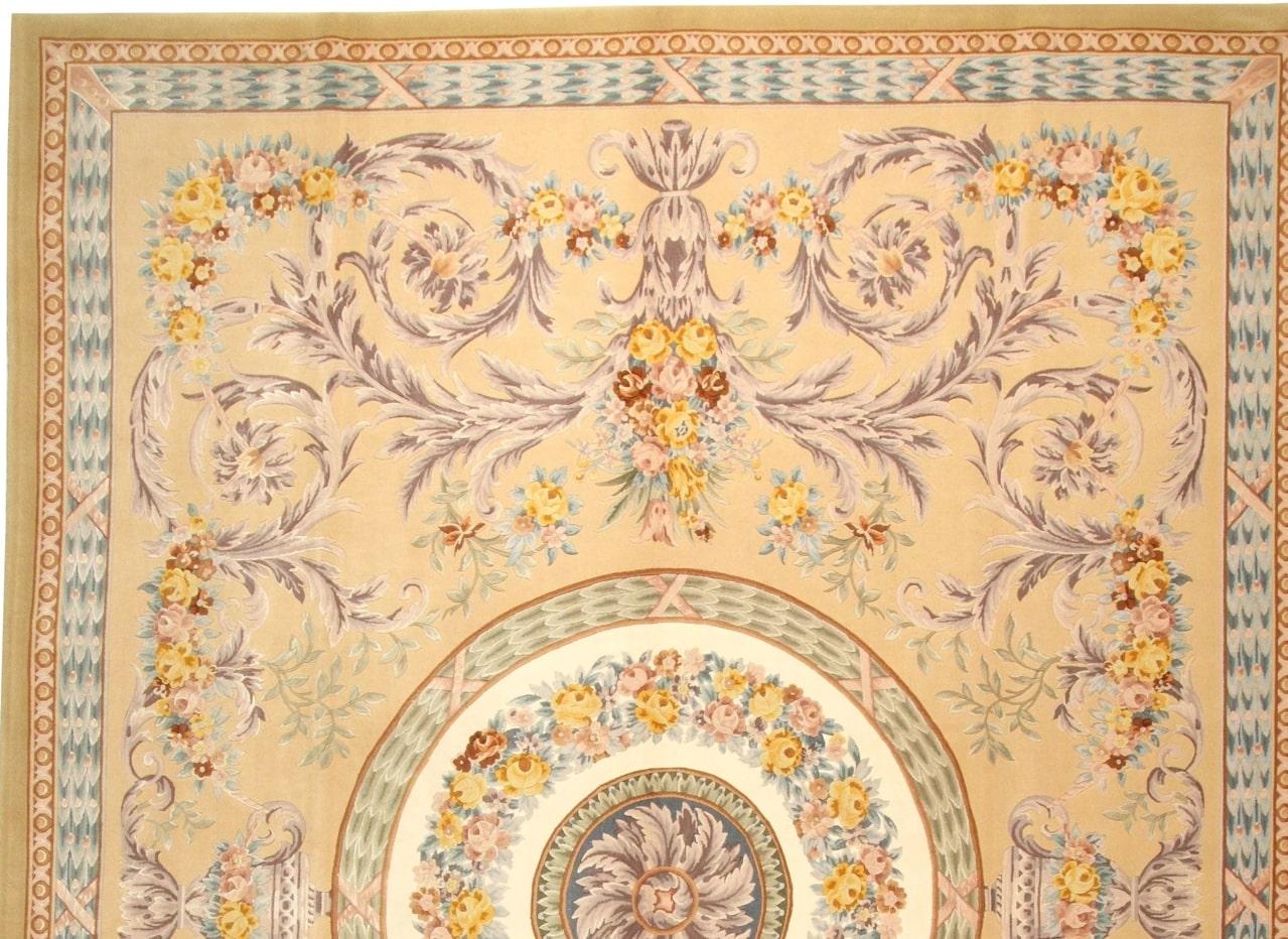 Baroque VIA COMO 'Granarie' Wool & Silk Hand Knotted Rug Carpet 10x13 One of a Kind RARE For Sale