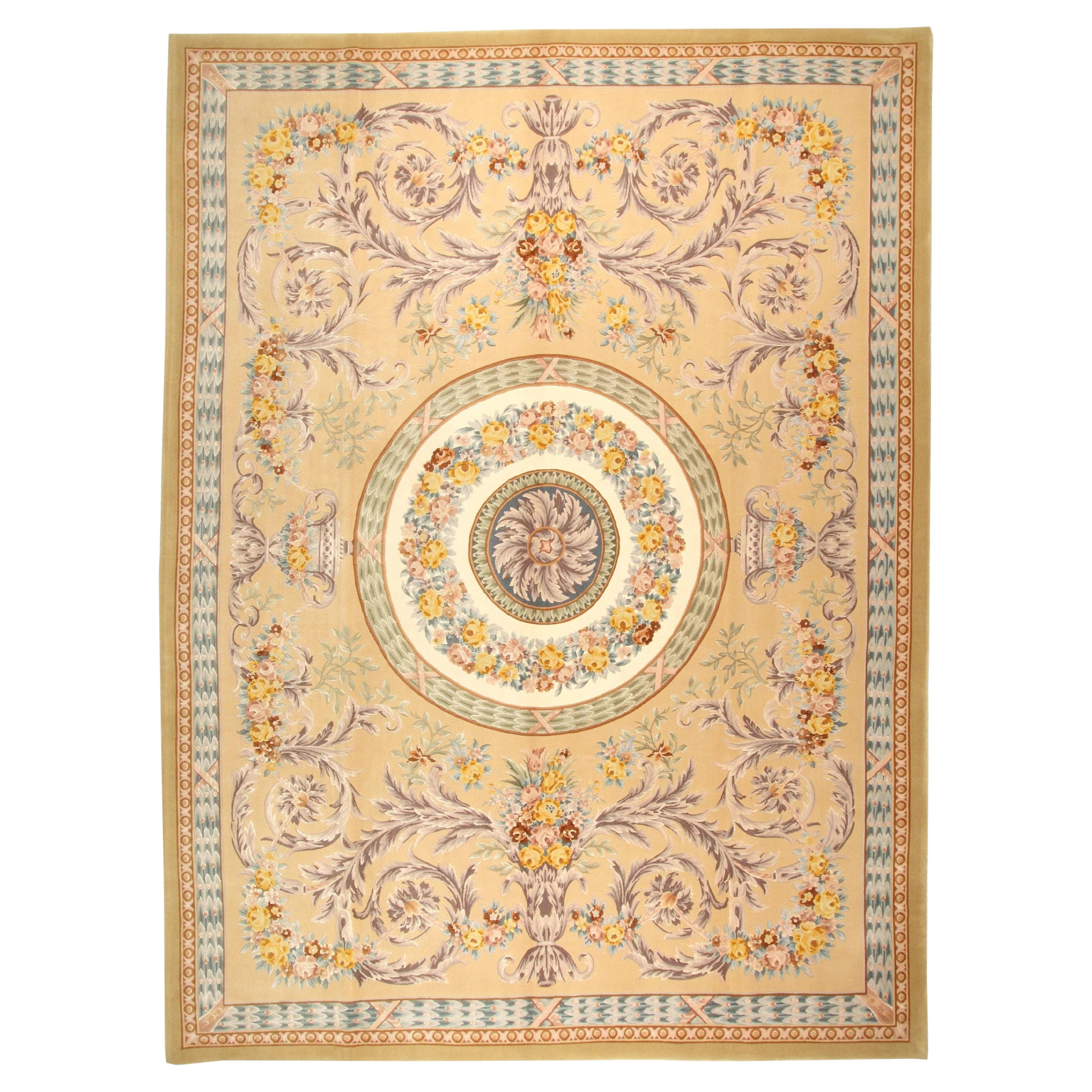 VIA COMO 'Granarie' Wool & Silk Hand Knotted Rug Carpet 10x13 One of a Kind RARE For Sale