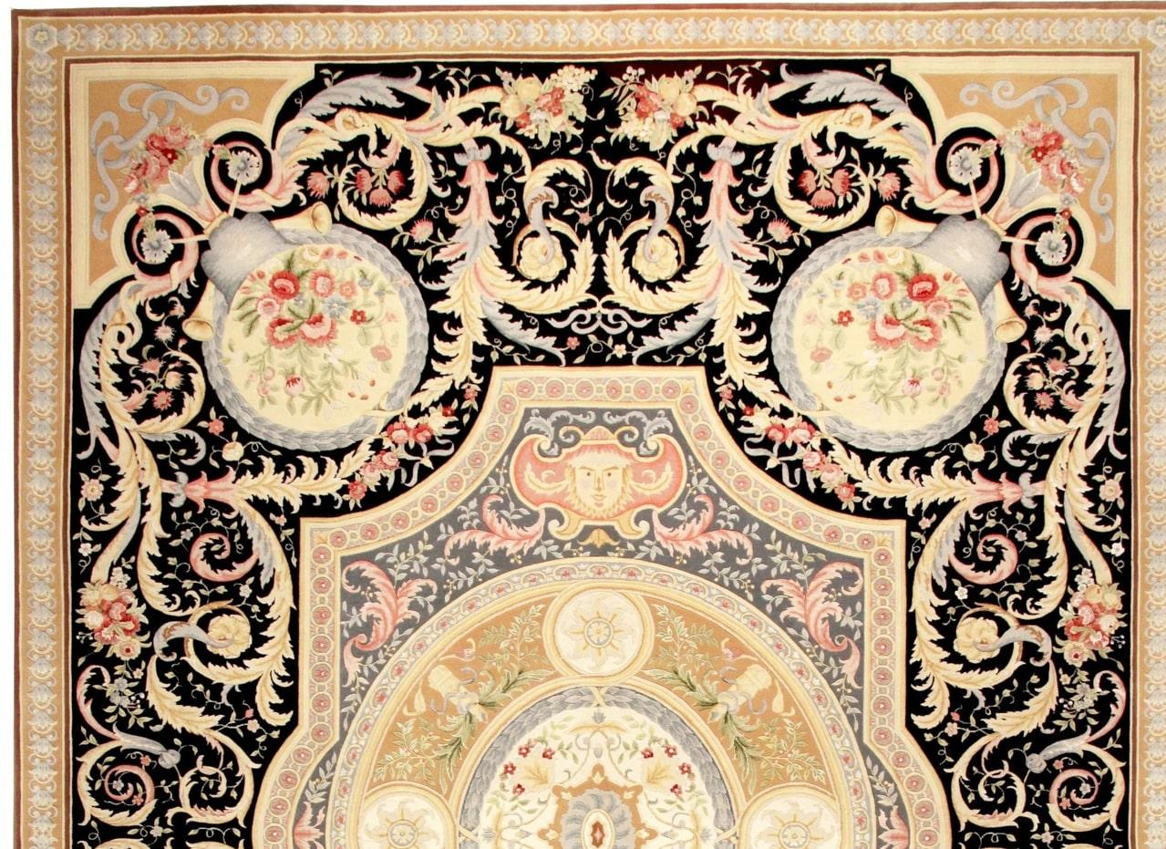 Aubusson Tapis VIA COMO Grandioso noué à la main en laine et soie, unique en son genre 10x14 en vente