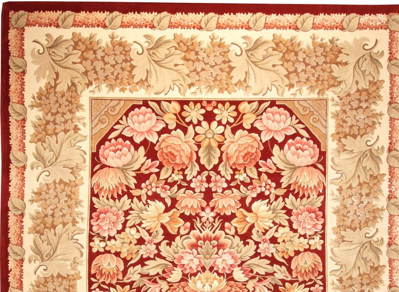 Baroque VIA COMO 'Melangier' Hand Knotted Wool & Silk Rug 10x14 ft Carpet One of a Kind For Sale