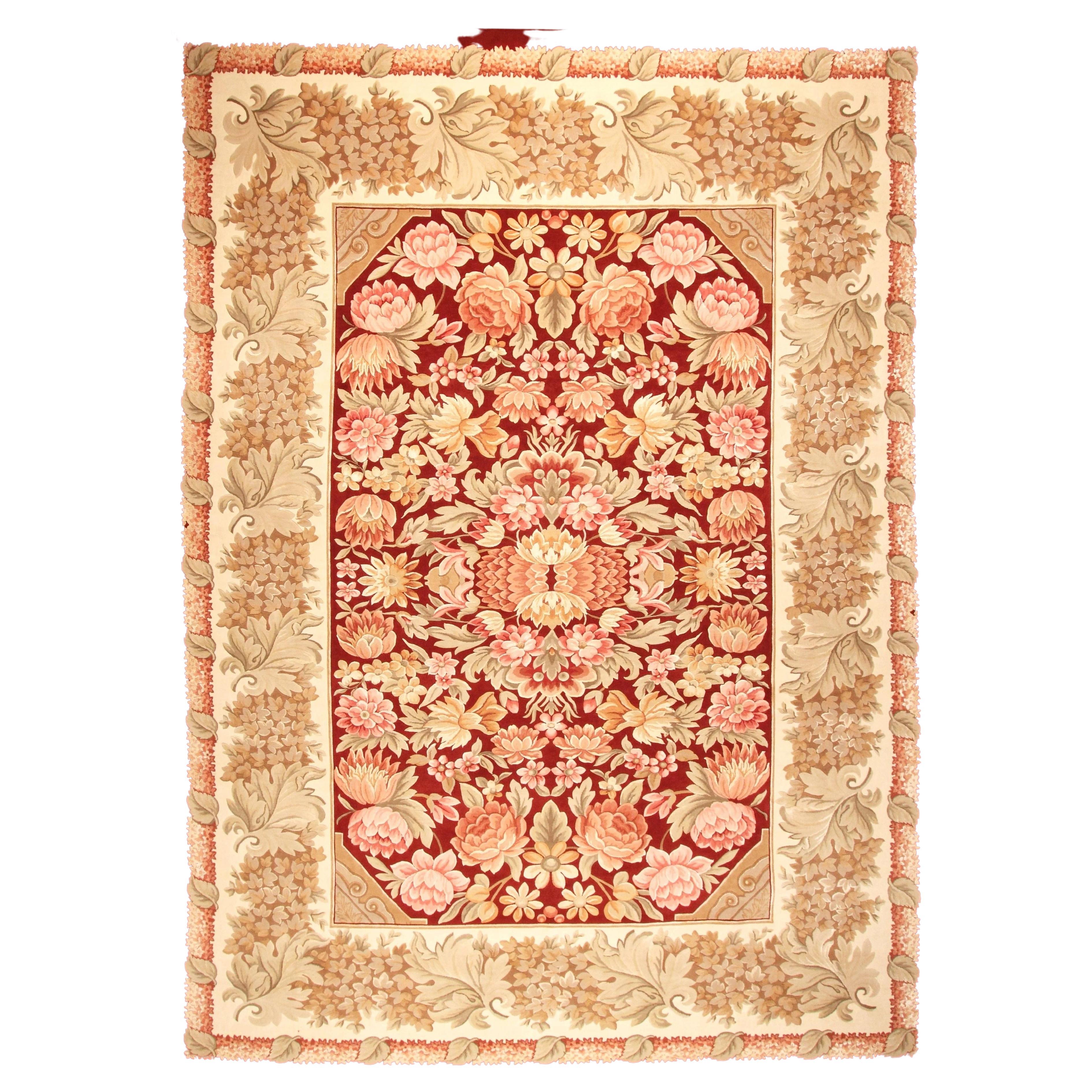 VIA COMO 'Melangier' Hand Knotted Wool & Silk Rug 10x14 ft Carpet One of a Kind For Sale