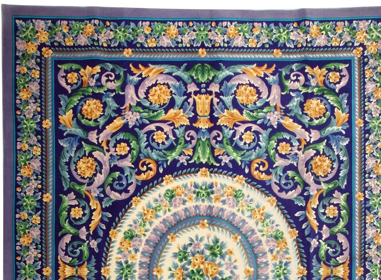 Baroque Tapis VIA COMO 'Legure' en laine et soie noué à la main 10x13 pieds, unique en son genre en vente
