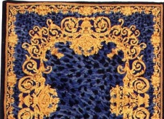 'Leopardo Blue' Runner Rug