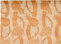 VIA COMO 'Melograno' Rug Wool Silk Carpet 5x8 Hand Knotted Rare Pomegranate