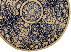 VIA COMO'Mille Foliage' Carpet Hand Knotted Wool & Silk Rug 8'2" x 8'2" ft Round