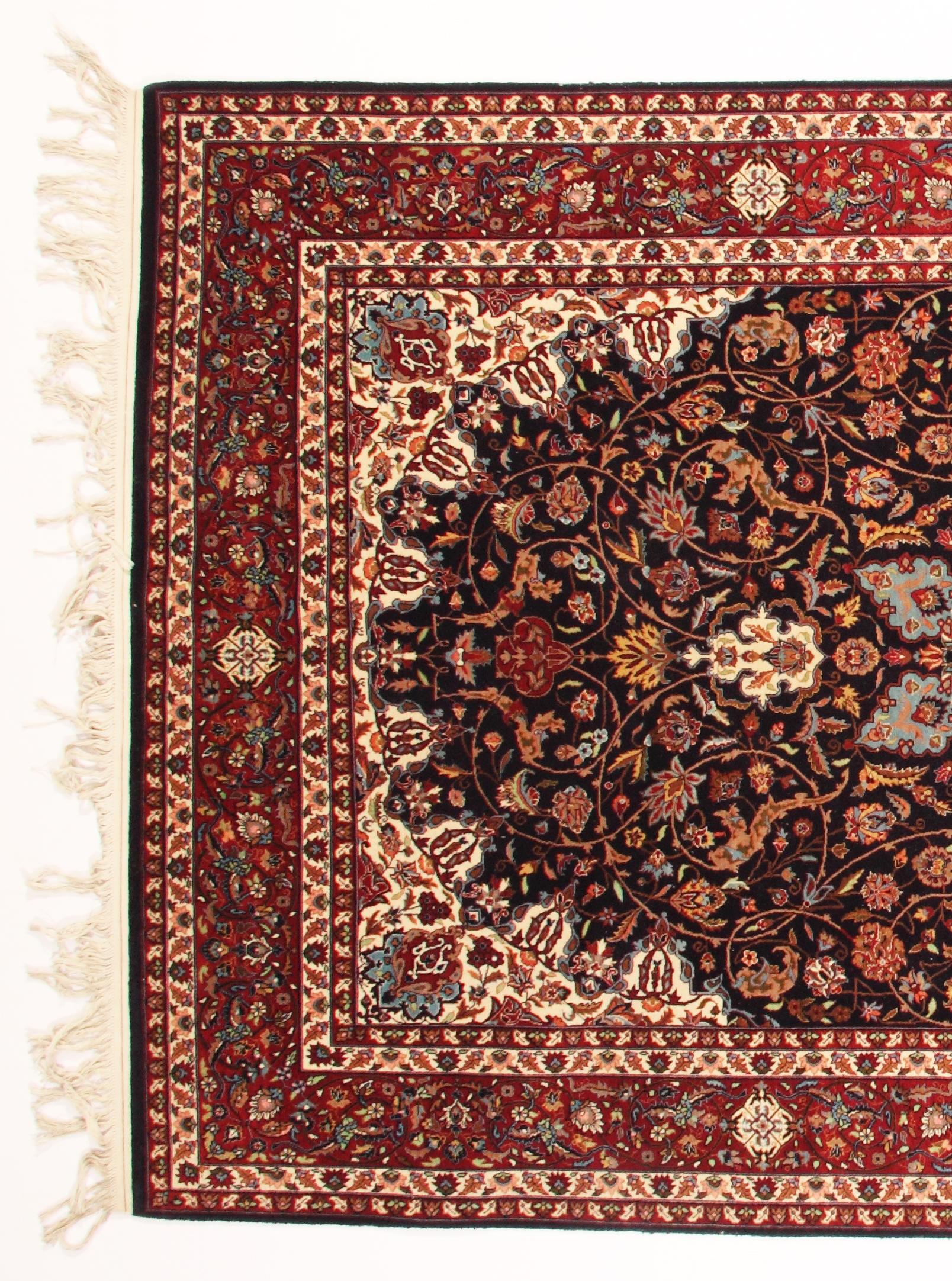 Via Como - Pakistan Extra feiner Teppich 215x138 cm oder 7''1 x 4'' 6 ft - SELTEN 1930-40s (Handgeknüpft) im Angebot