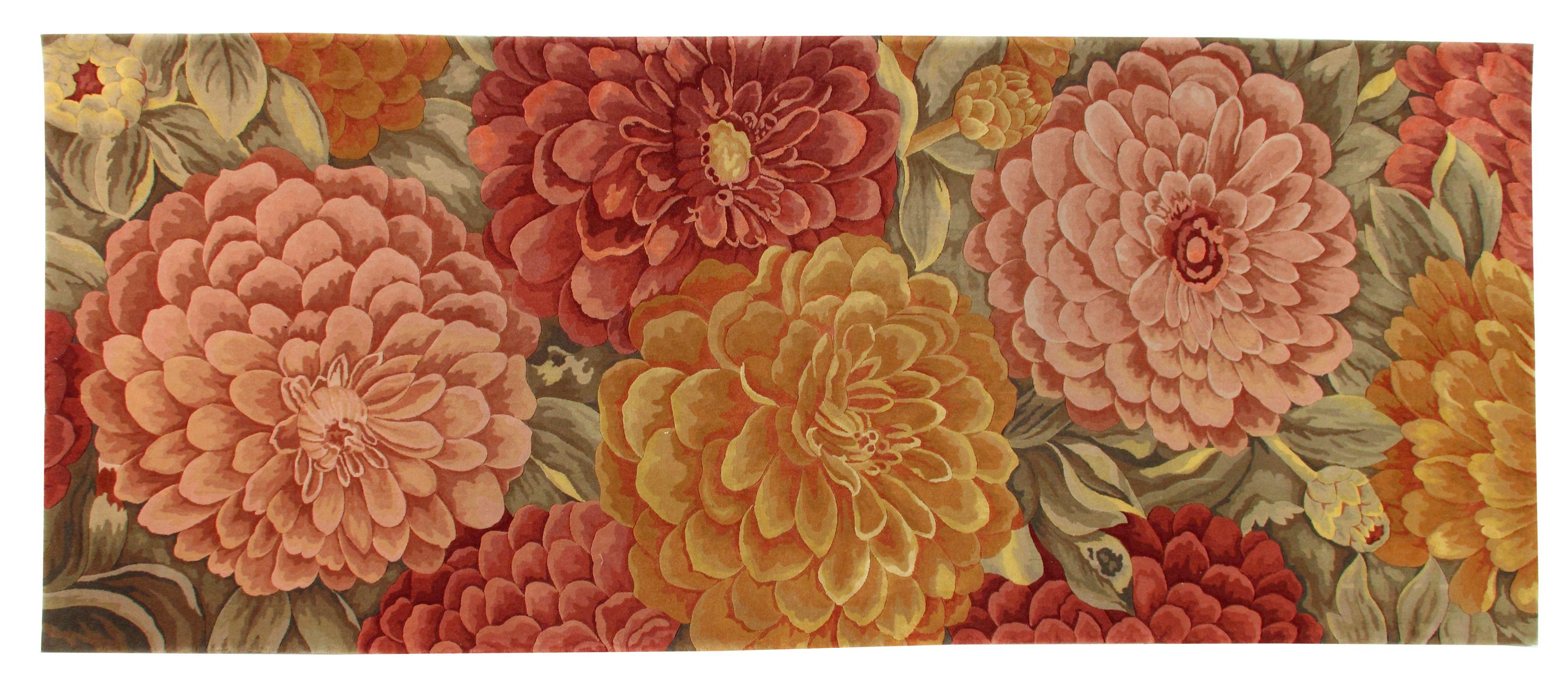 Unknown Via Com, 'Peonies Soft' Rug For Sale