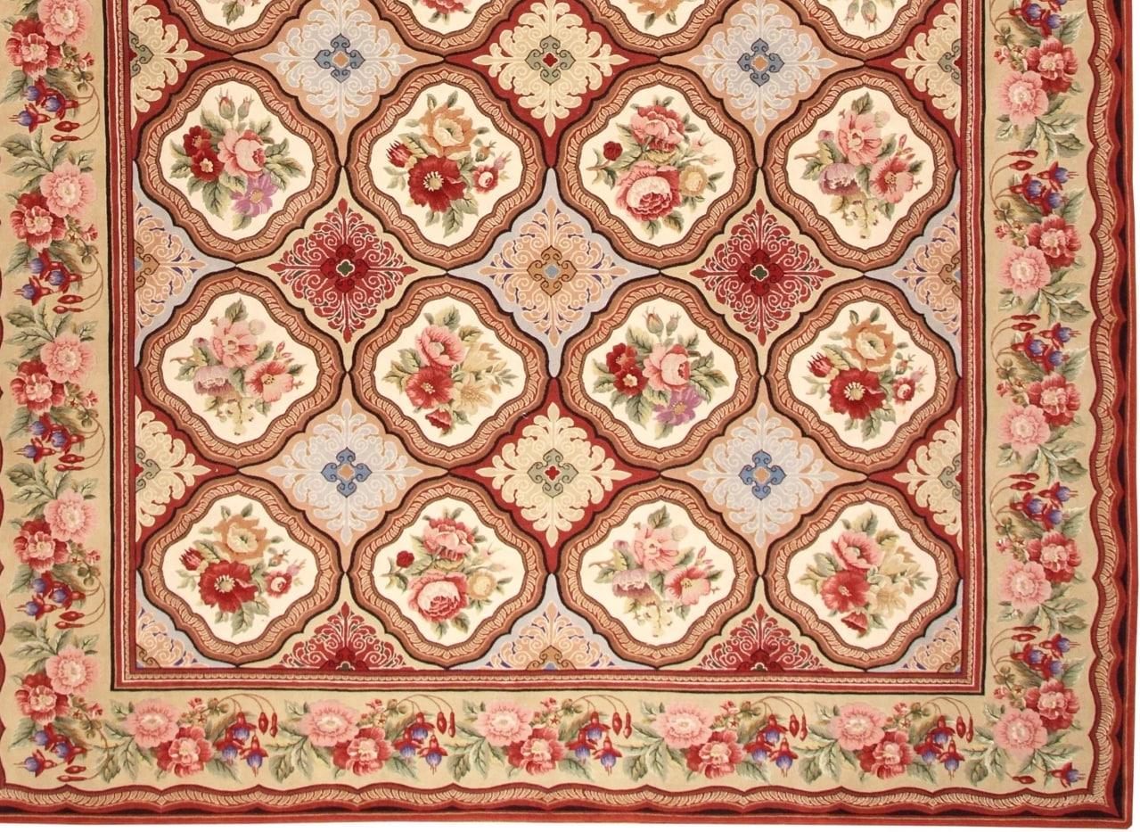 Art Déco Via Como 'Porsiere' Tappeto in lana e seta annodato a mano unico nel suo genere 10x14 RARO in vendita