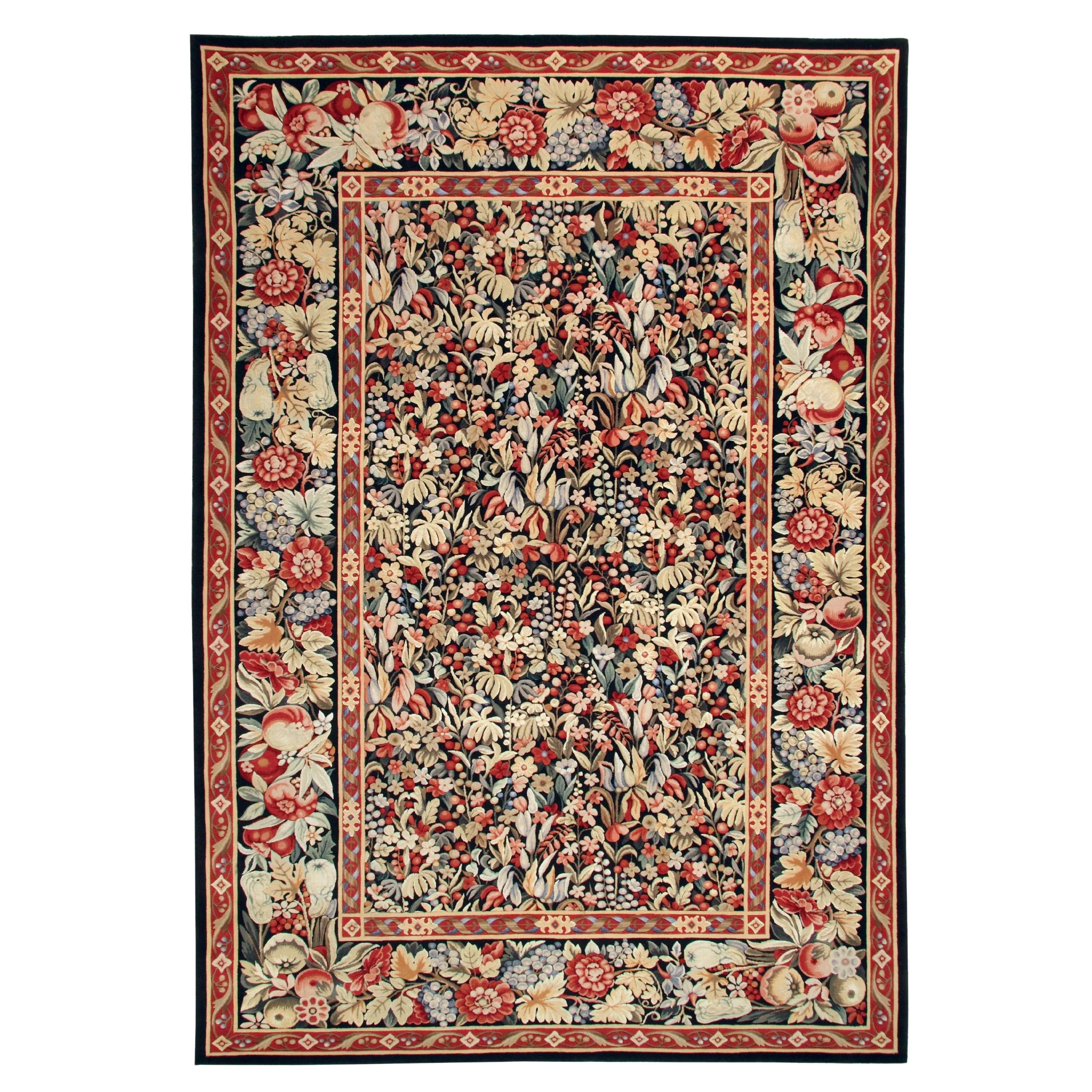 VIA COMO 'Regine' Rug Hand Knotted Wool Silk 6x9 ft One of a Kind Fine Carpet For Sale