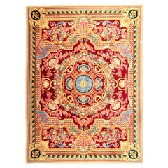 VIA COMO  Handgeknüpfter Teppich „Royal Palace Red“ 10x13 aus Wolle und Seide, selten