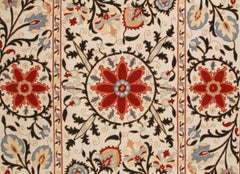 Via Como - Alfombra 'Suzanni 7' Alfombra Única Lana Seda Vintage Suzani 6x9