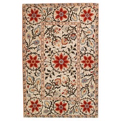 Via Como - 'Suzanni 7' Rug Carpet One of a Kind Wool Silk Vintage Suzani 6x9 