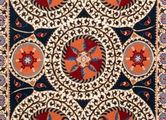 VIA COMO 'Suzanni' Rug Wool Hand Knotted Vintage Carpet 6x9 Reproduction Rare