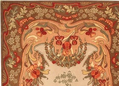 Via Como, 'Tribal Garden' Rug Wool Hand Knotted Carpet One of a Kind Size 6x9 ft