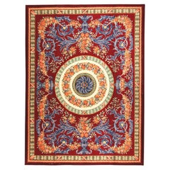 VIA COMO 'Venetian Rosso' Hand Knotted Wool & Silk Rug Carpet RARE 10x13 Baroque