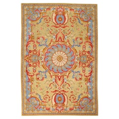 VIA COMO 'Versailles Due' Rug Hand Knotted Wool Silk Carpet Vintage 6x9 Baroque